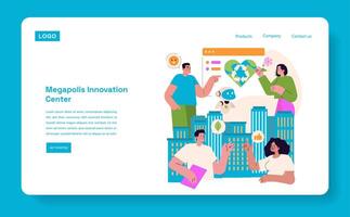 Metropolis Innovation Center A Place for Collaborative Ideas and Innovations for Tomorrow vector