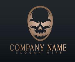 Branding concept centered around a skull motif for company use. vector