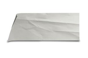 A piece of white paper with a crumpled edge photo