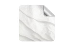 White paper with a sticker on it photo