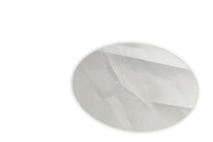 A white paper with a circular shape on it photo