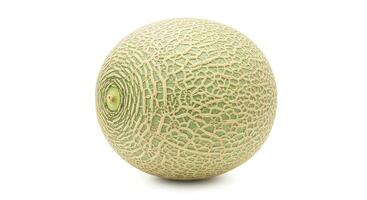 Whole honeydew melon and sliced pieces on white background perfect for smoothie and refreshment visuals photo