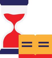 Reading Book Clock Date vector
