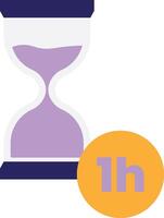 One Hour Clock Watch Time vector