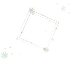 pattern of geometric flower frame on white background vector