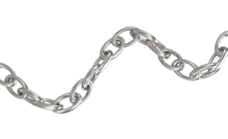 3d chain with a loop on it on a transparent background png