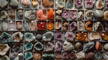 A large collection of rocks and minerals photo