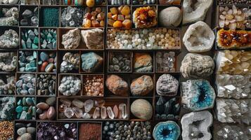 A large assortment of rocks and minerals photo