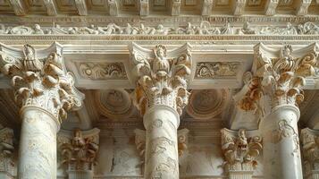 The columns of the temple of hecate in hecatea, greece photo