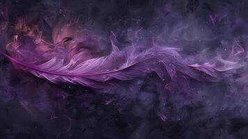 Ethereal cascade, amethyst's mystery on black. photo