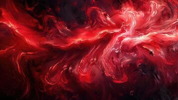 Passion of red smoke, dynamic scarlet swirls. photo