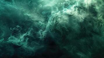 Dark canvas smoke, green's fascinating patterns. photo
