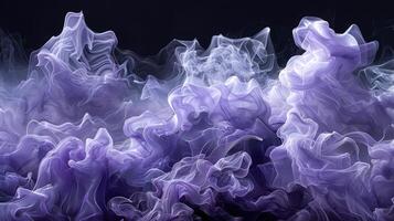Intrigue in amethyst smoke, graceful patterns on dark alpha. photo