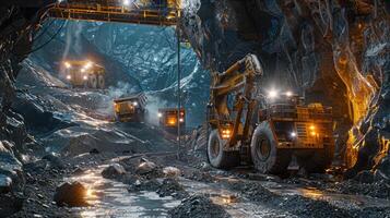 The Depths Revealed Miners Dynamic Underground Odyssey Beneath the Earth photo