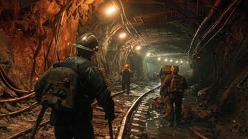 Exploring the Depths. Miners Grit and Dynamic Struggle Beneath the Surface photo