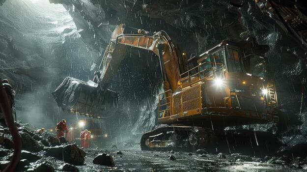 Captivating Cinematic Exploration of Mining Machinery's Dynamic Motion photo