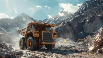Precision and Power Highlighted in Mining Machinery Through Cinematic Motion photo