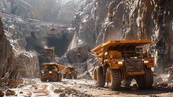 Captivating Scenes Highlighting Mining Machinery's Dynamic Power and Precision photo