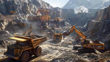 Dynamic Exploration of Precision and Power in Mining Machinery's Cinematic Journey photo