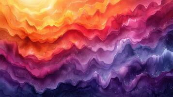 Vibrant and Dynamic Watercolor Waves Featuring an Abstract Symphony photo