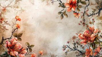 Share Your Story with a Charming Postcard Featuring Whimsical Watercolor Blooms photo