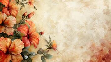 Send Beauty and Charm with a Vibrant Watercolor Floral Postcard Template photo