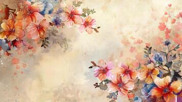 Charming Blossoming Borders with a Customizable Center for Personalization photo