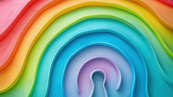 Sweet clay rainbow art with charming kindergarten-inspired vibes. photo