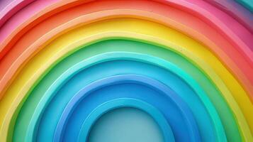 Artistic clay rainbow creation with cheerful and lively elements. photo