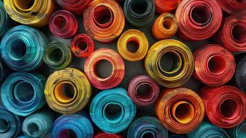 The mesmerizing beauty of rainbow-colored stems captured in clay-type art photo