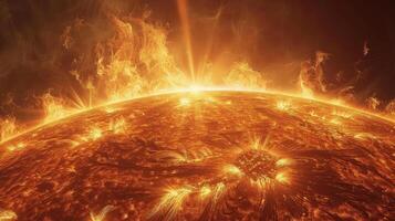 The Sun's dynamic fiery dance captured in vivid close-up exploration photo