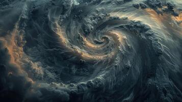 A detailed satellite capture of the endless fury of a massive cyclone photo