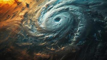 The immense force of a cyclone seen through a captivating satellite image photo