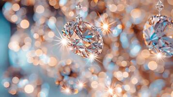 The radiant beauty of diamonds showcased in mesmerizing close-up photography photo