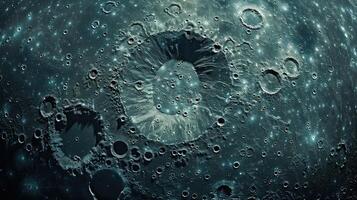 An overhead view revealing the Moon's stark and majestic barrenness photo