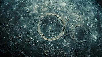 A striking top-down perspective exposing the Moon's rugged surface photo