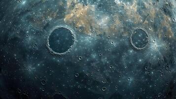 The Moon's barren surface unveiled from a dramatic overhead view photo