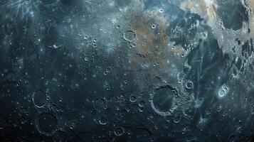 A breathtaking aerial perspective revealing the Moon's rugged landscape photo