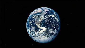 Earth shining brightly as captured from a distant cosmic angle photo