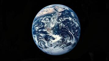 An enchanting perspective of Earth from the limitless expanse of space photo