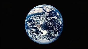 A stunning view of Earth from the expansive depths of the cosmos photo