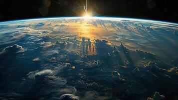 An awe-inspiring glimpse of Earth from the depths of the cosmos photo