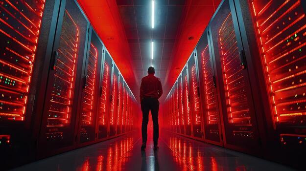 Exploring the Depths of Technology Inside the Cutting-Edge Server Warehouse photo