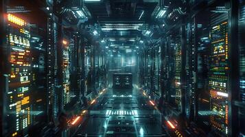 Exploring the Hidden Marvels of Data Warehouses with Stunning Server Room Views photo