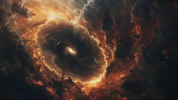 Captivating Galactic Charm Showcasing the Grandeur of a Black Hole photo