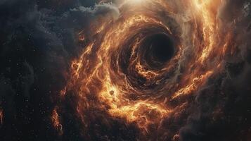 The Enigmatic Appeal of a Cosmic Black Hole in Galactic Splendor photo