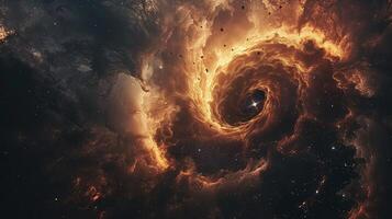Galactic Elegance Exploring the Mystical Beauty of a Black Hole photo
