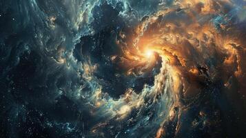 The Ethereal Wonder of a Cosmic Vortex Showcasing Outer Space photo