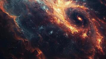 The Mesmerizing Beauty of Outer Space with a Galactic Vortex photo