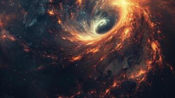 Unveiling the Marvel of a Black Hole in the Endless Cosmos photo